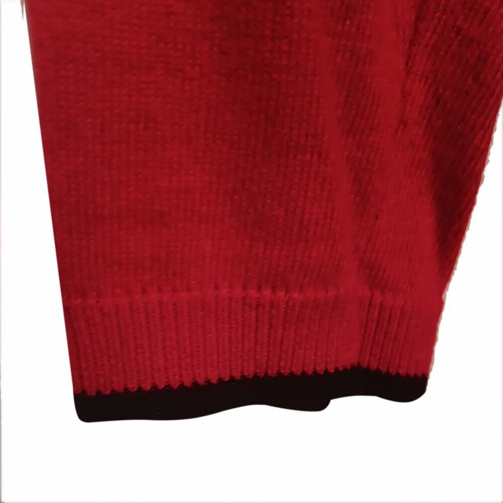 Elle Long Sleeve Blouse Red with Black Polka Dots Size Small - Picture 2 of 7